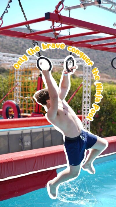 💥 Think you've got what it takes? Step into the ultimate splash zone and test your skills at the Ninja Pool! From epic jumps to wipeouts worth watching on repeat — this is where thrill meets chill. 🥷💦NinjaPool WaterParkChallenge SummerVibes